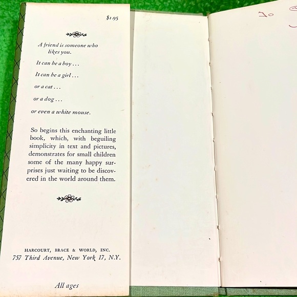 A Friend Is Someone Who Likes You by Joan Joan Walsh Anglund HC/DJ 1958 1st Ed. - Picture 5 of 16
